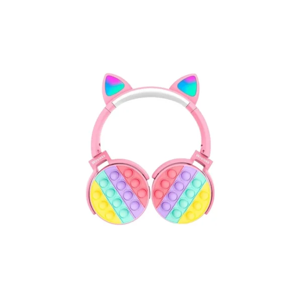 Auricular Inalámbrico Orejita Gato Luz Rgb, Varios Colores 1370